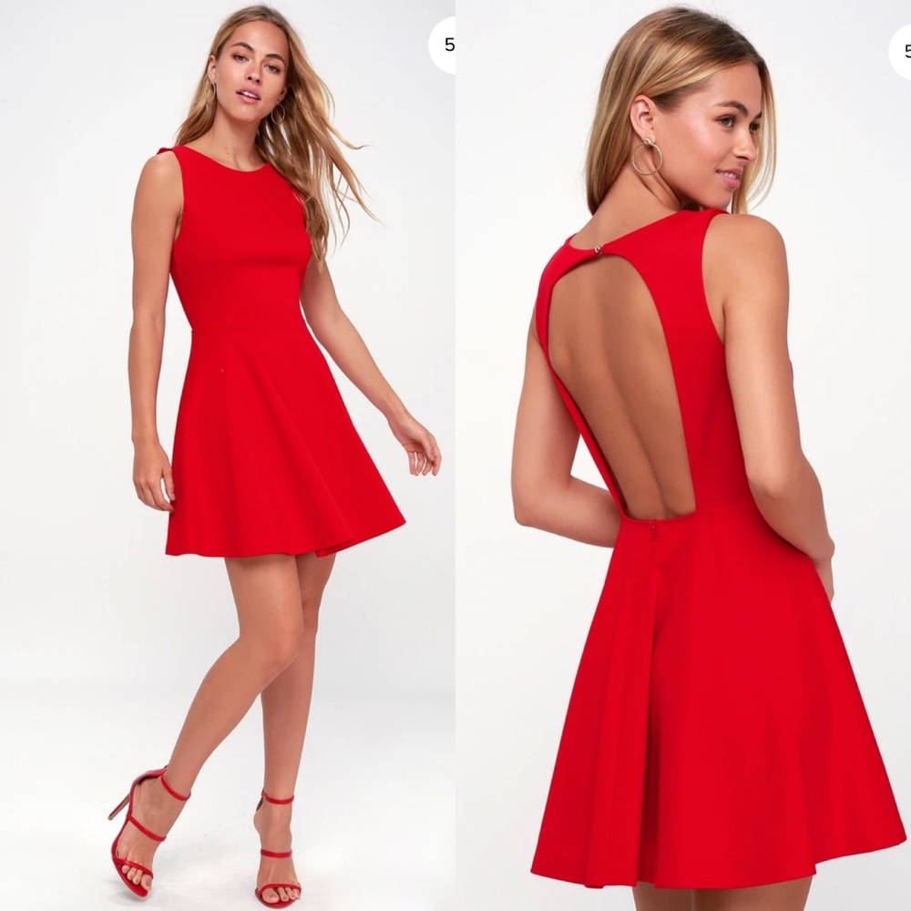 Lulus backless skater dress